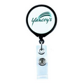 Pull Reel / Badge Reel with Alligator Clip - 1 3/16" Diameter Round Imprint